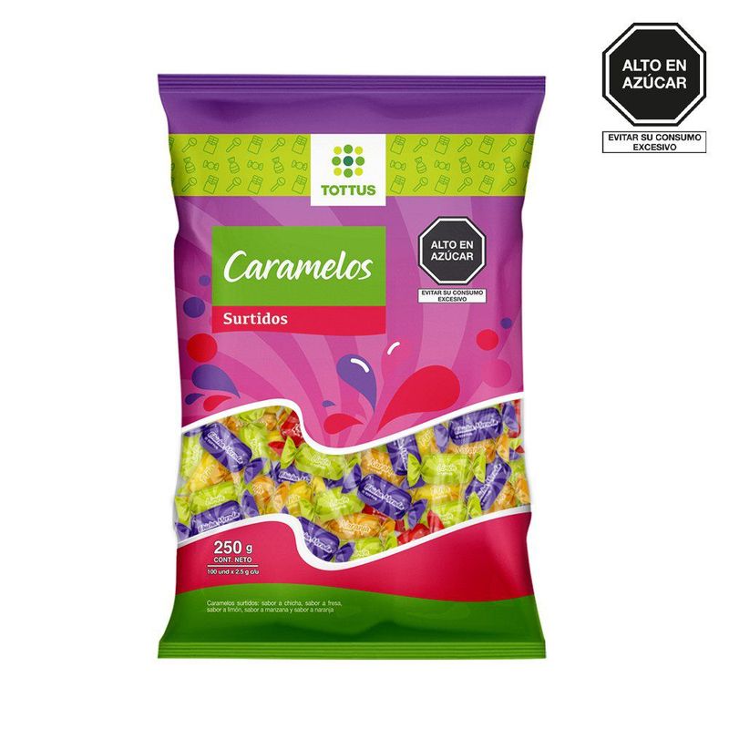 TOTTUS - Caramelos Tottus Surtidos Bolsa 250 g