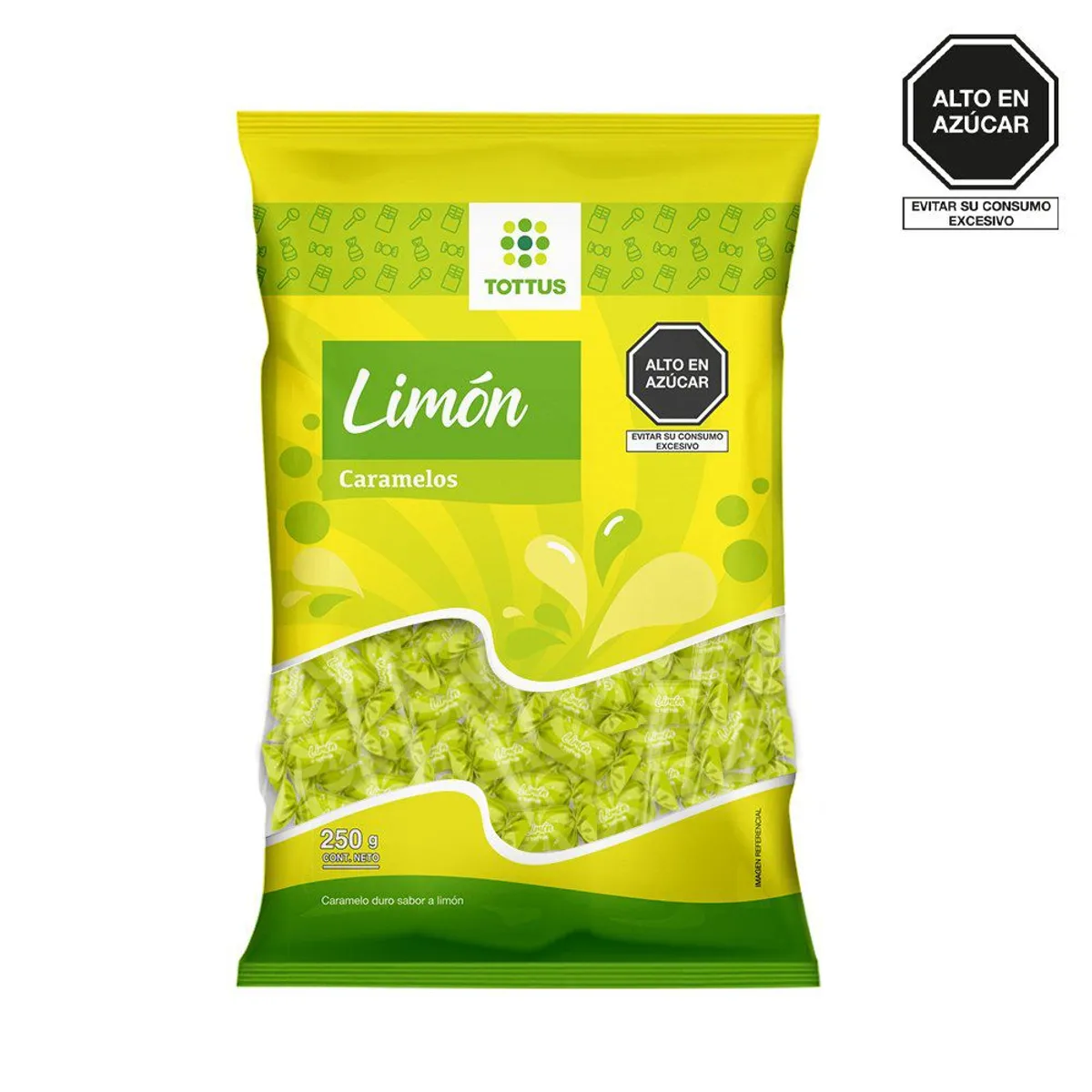 TOTTUS - Caramelos Sabor Limón Tottus 250 g