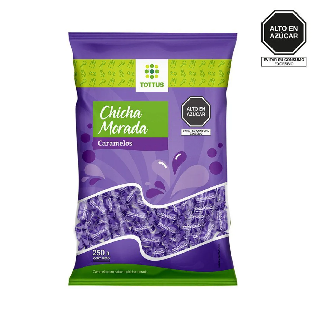 TOTTUS - Caramelos Tottus Sabor Chicha Morada Bolsa 250 g