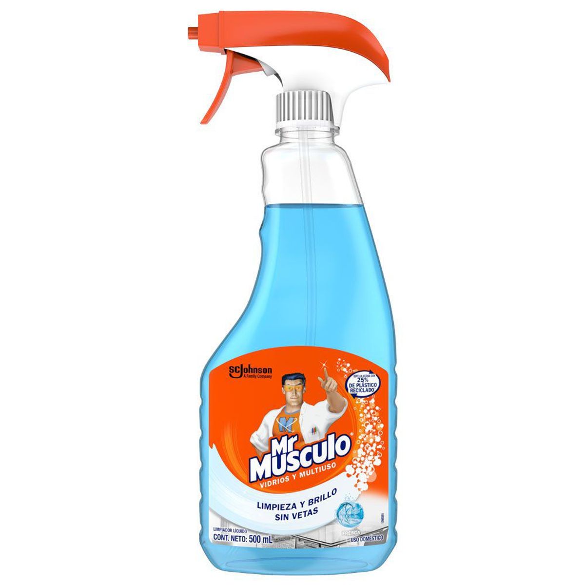 MR MUSCULO - Limpiador de Vidrios Mr Músculo Aroma Fresco con Gatillo Envase 500 mL