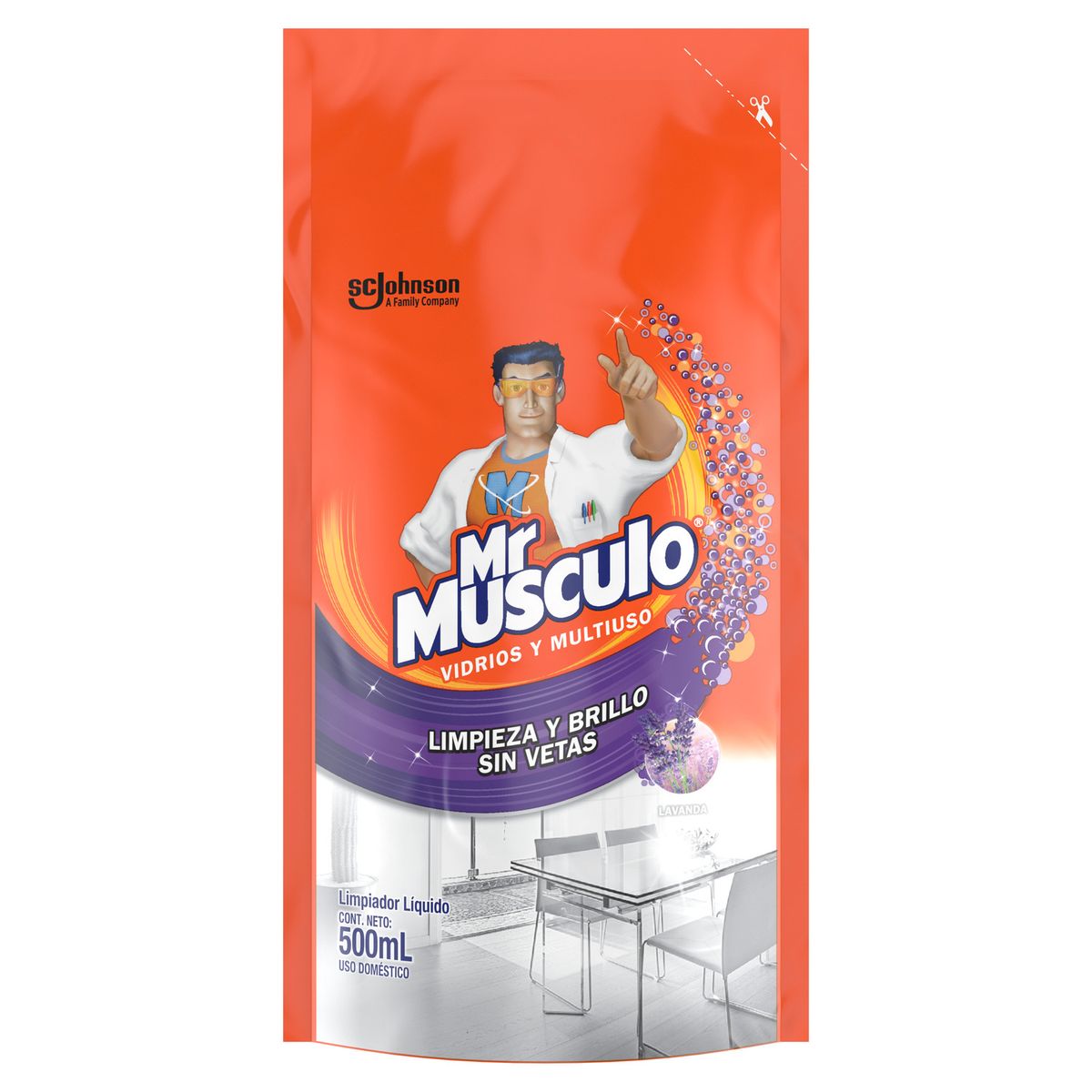 MR MUSCULO - Limpia Vidrios Mr Musculo Lavanda Doypack 500 mL