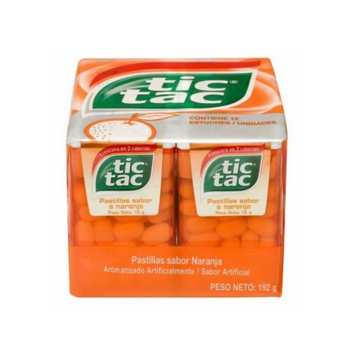 TIC TAC - Caramelos Tic Tac Sabor Naranja Display 12 Und