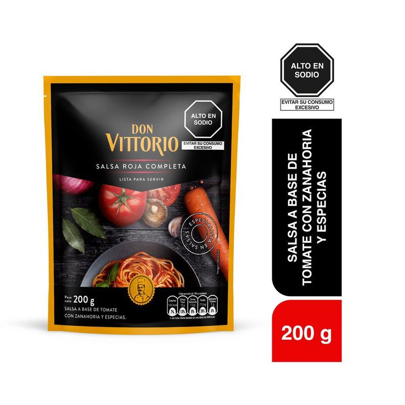 DON VITTORIO - Salsa Roja Completa Don Vittorio Doypack 200 g