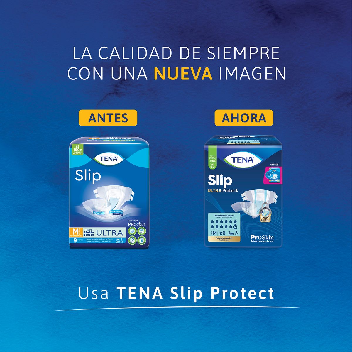 TENA - Pañales para Adulto Tena Slip Talla M Empaque 9 Und