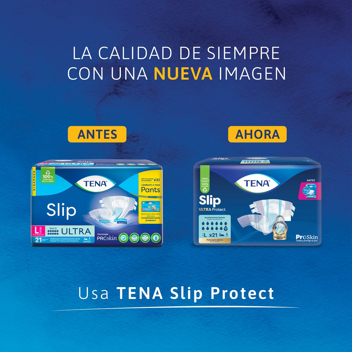 TENA - Pañal para Adulto Tena Slip Talla L Empaque 21 Und