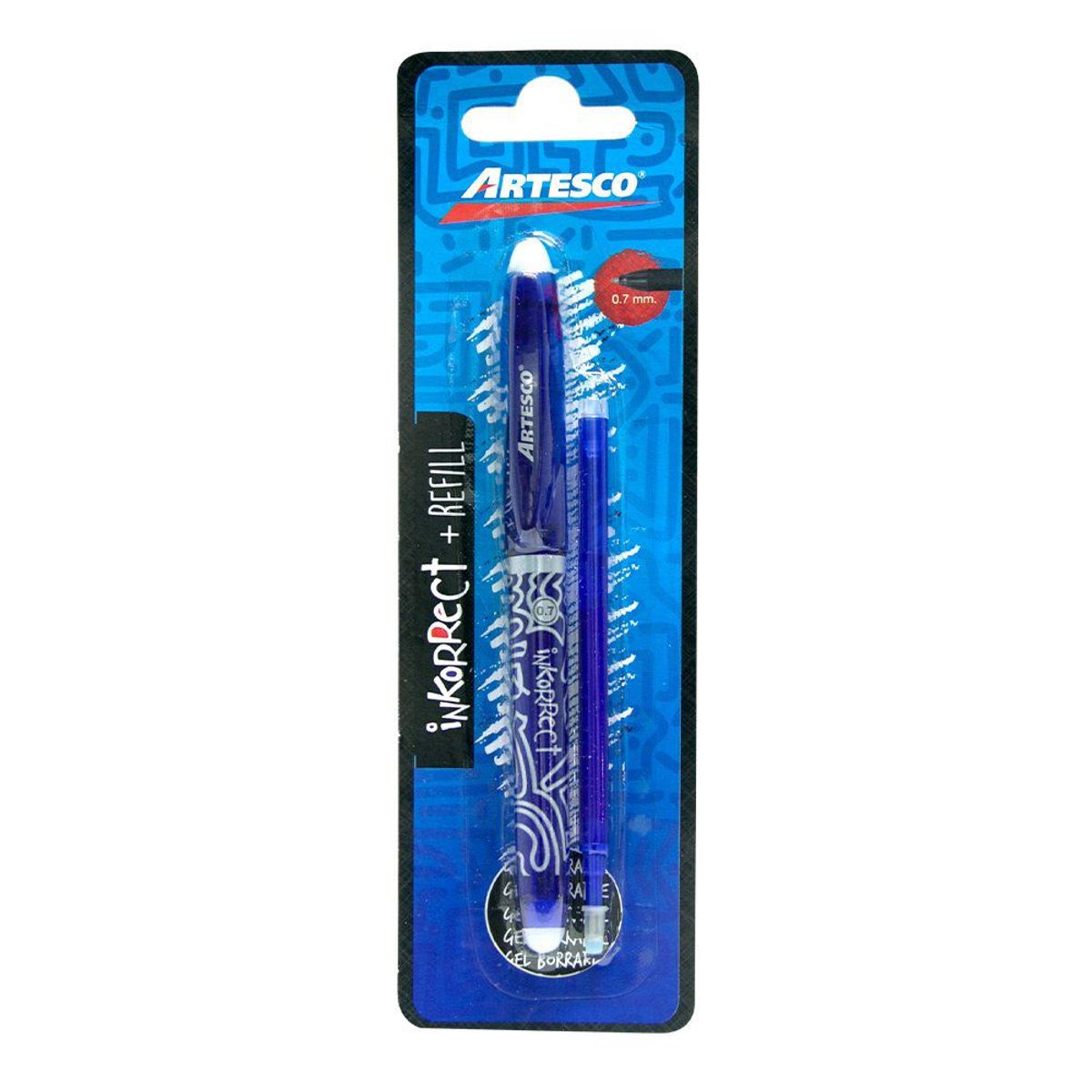 ARTESCO - Lapicero Artesco Inkorrect Tinta Borrable Color Azul
