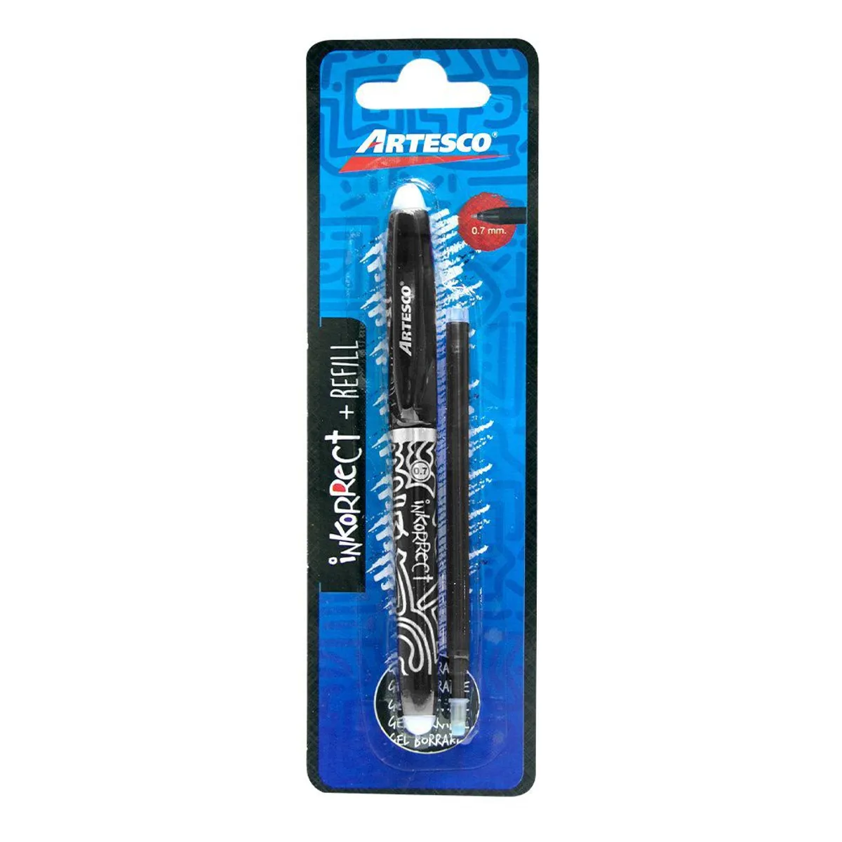 ARTESCO - Lapicero Artesco Inkorrect Tinta Borrable Color Negro