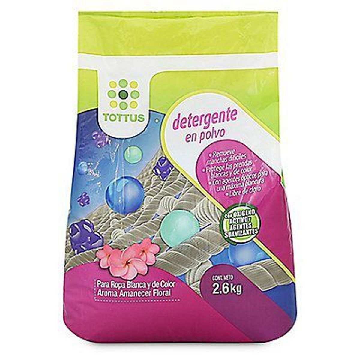 TOTTUS - Detergente en Polvo Tottus Floral Bolsa 2.6 Kg