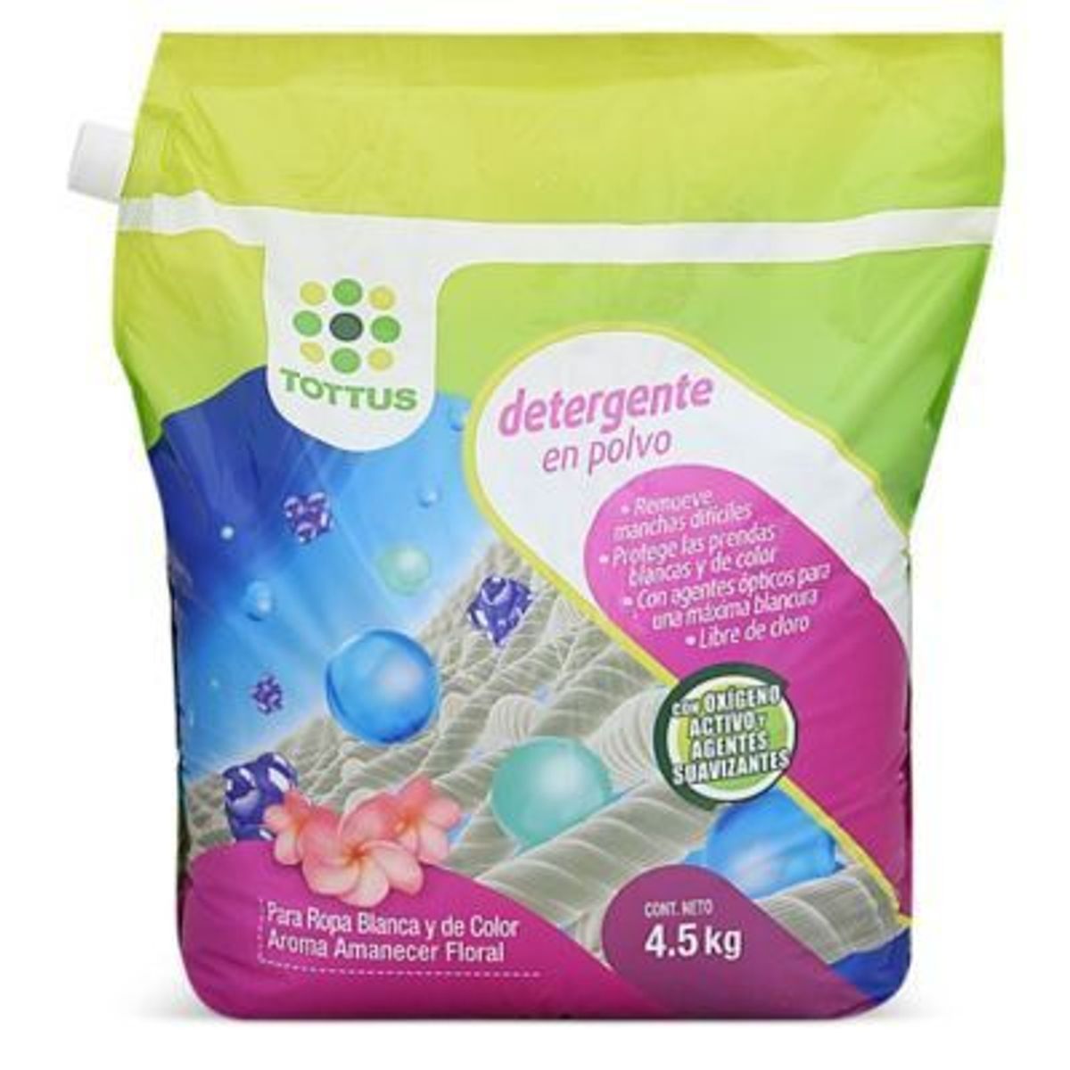 TOTTUS - DETERGENTE EN POLVO TOTTUS FLORAL X 4500G