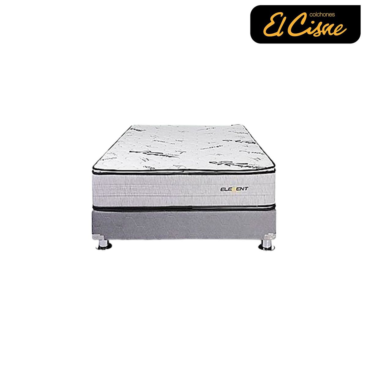 EL CISNE - Conjunto Elem Pillow Top Pocket 1.5 Plz