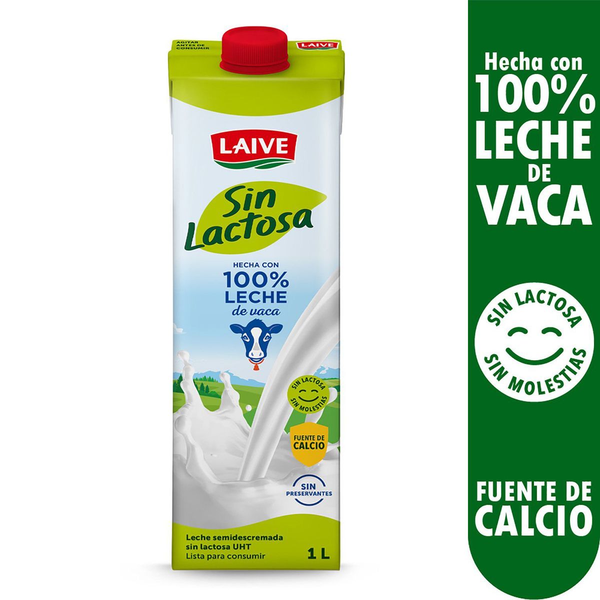 LAIVE - Leche Laive Sin Lactosa Semidescremada 1 L