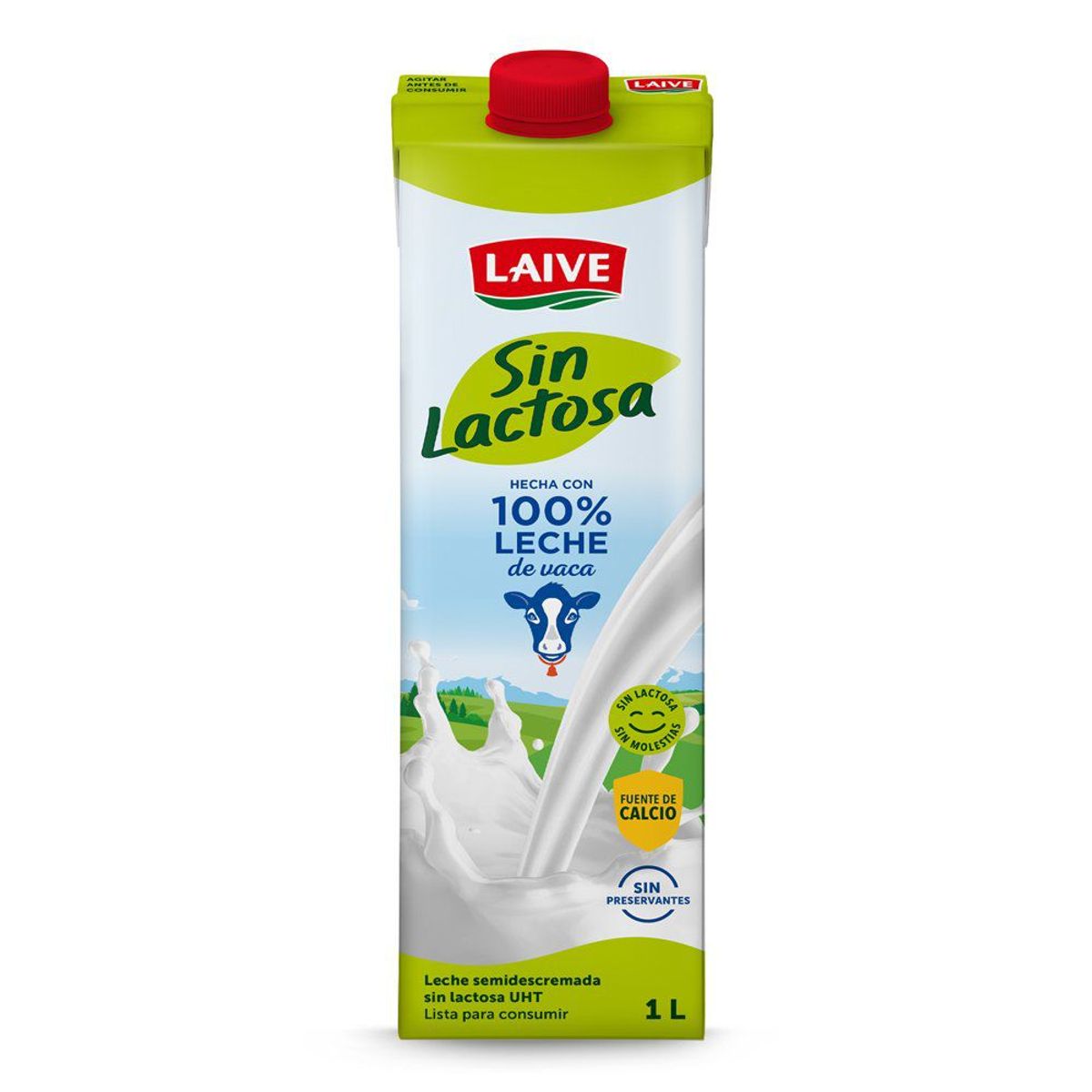 LAIVE - Leche Laive Sin Lactosa Semidescremada 1 L