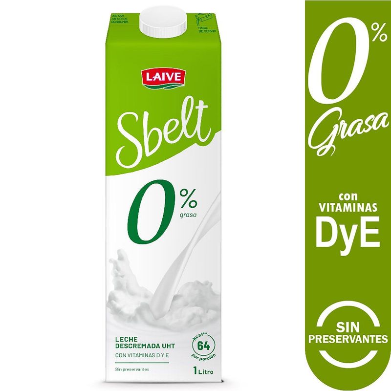 LAIVE - Leche Sbelt Semidescremada Uht 1 L