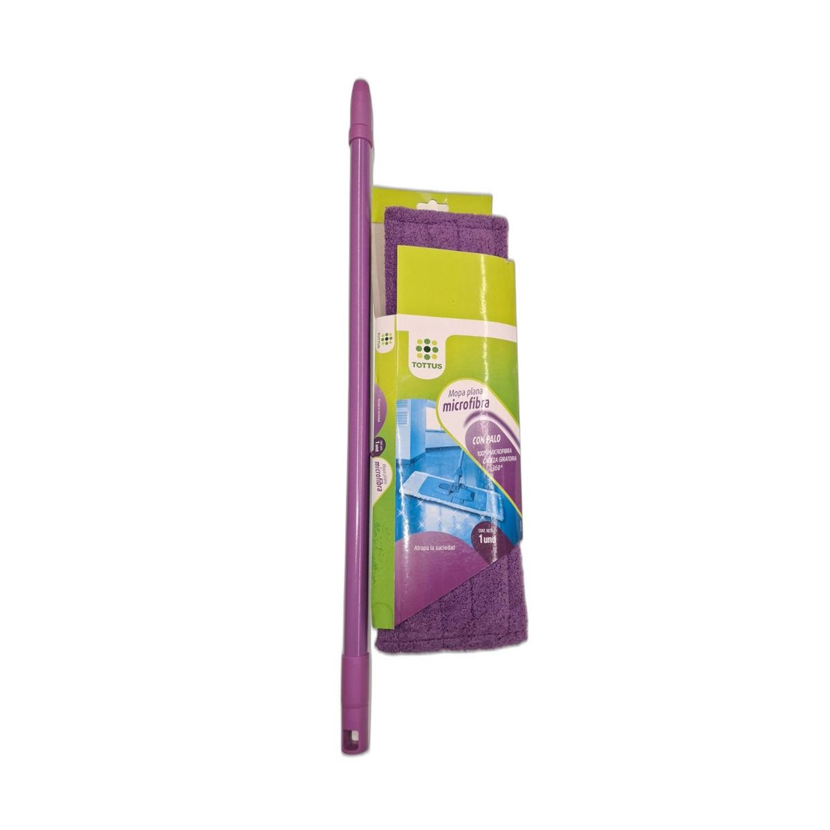 TOTTUS - Mopa de Microfibra Tottus con Palo Lila
