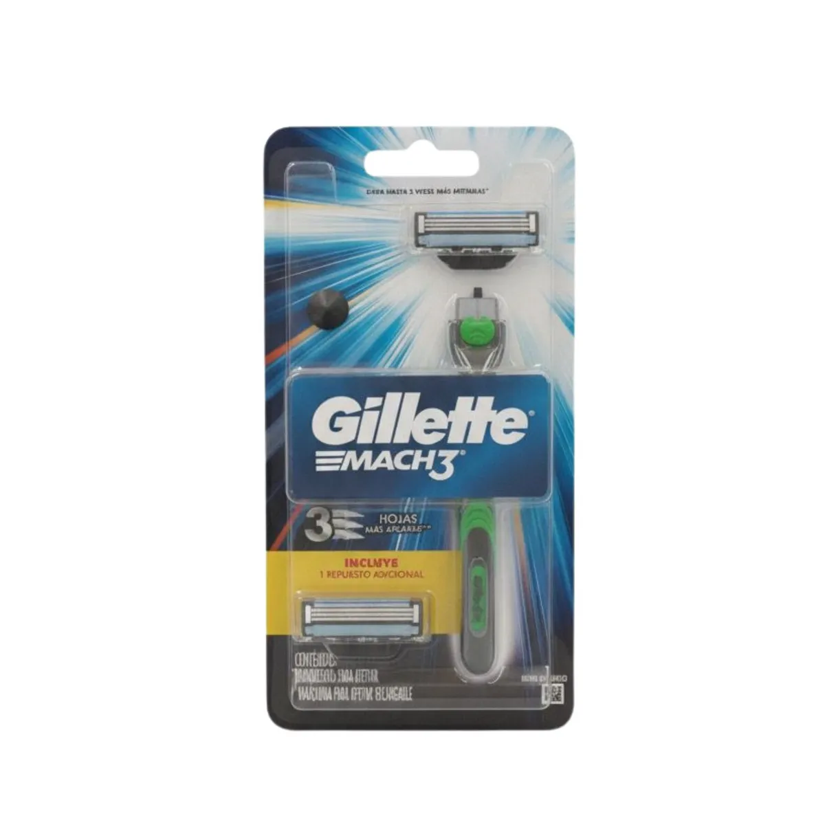 GILLETTE - Set Máquina de Afeitar Gillette Mach3 Clásica + 1 Repuesto