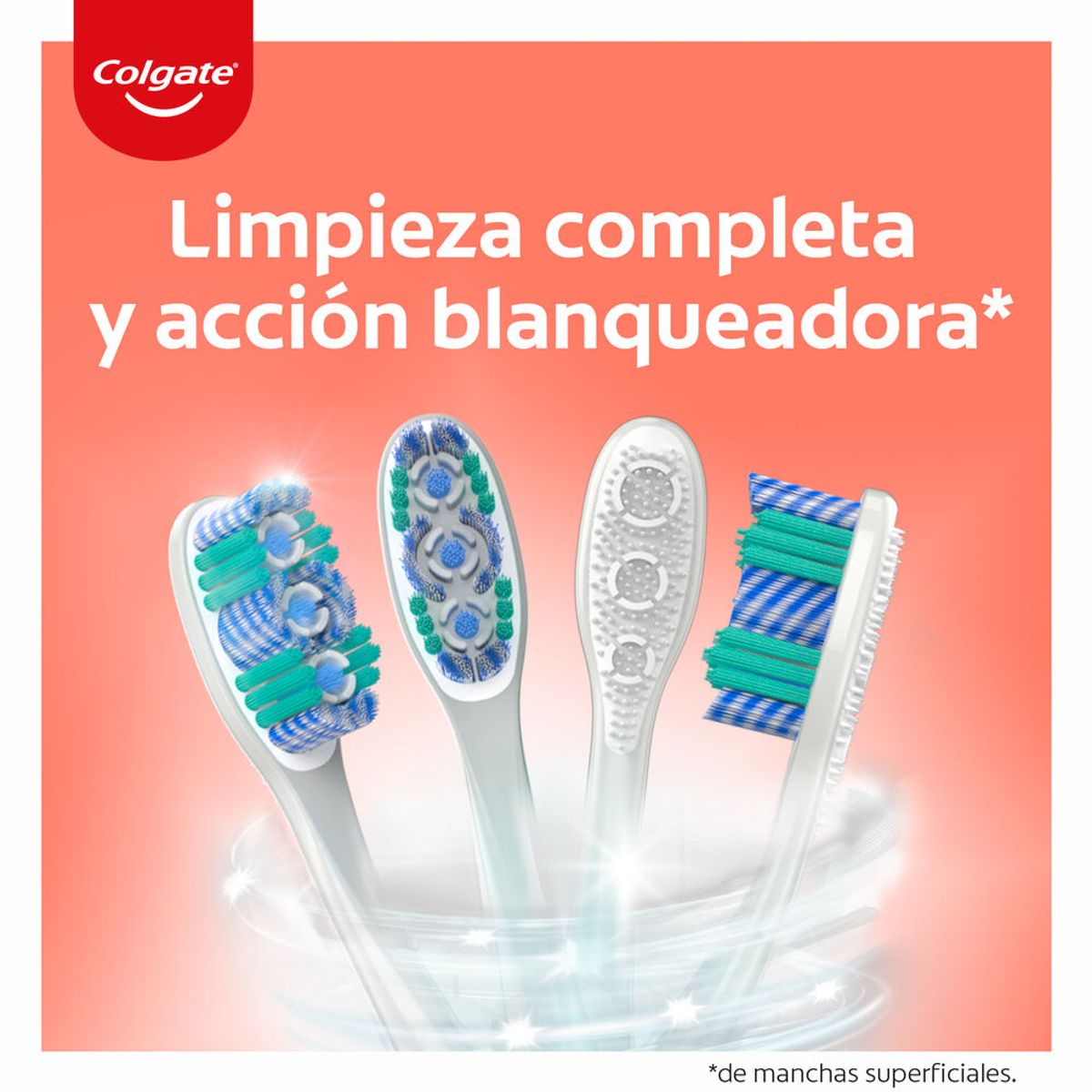 COLGATE - Cepillo Dental Colgate 360 Luminous White Medio Empaque 2 Und