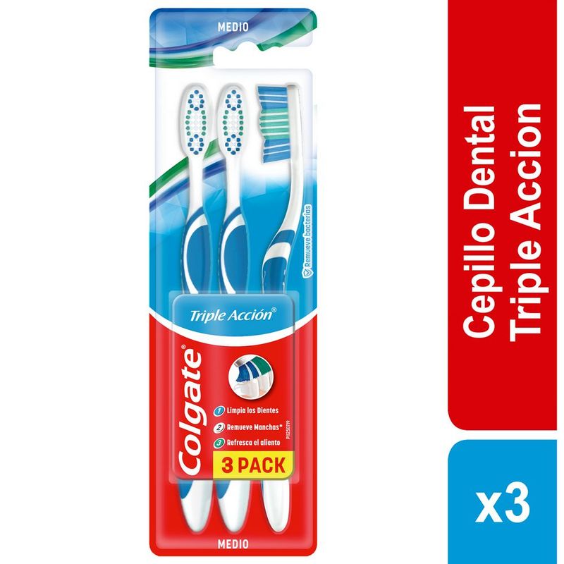 COLGATE - Cepillo Dental Colgate Triple Acción Medio x3und