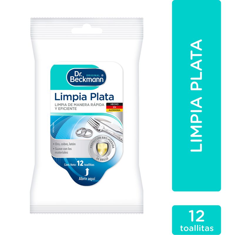 DR BECKMANN - Toallitas Limpiadoras Dr Beckmann Para Plata Empaque 12 Und