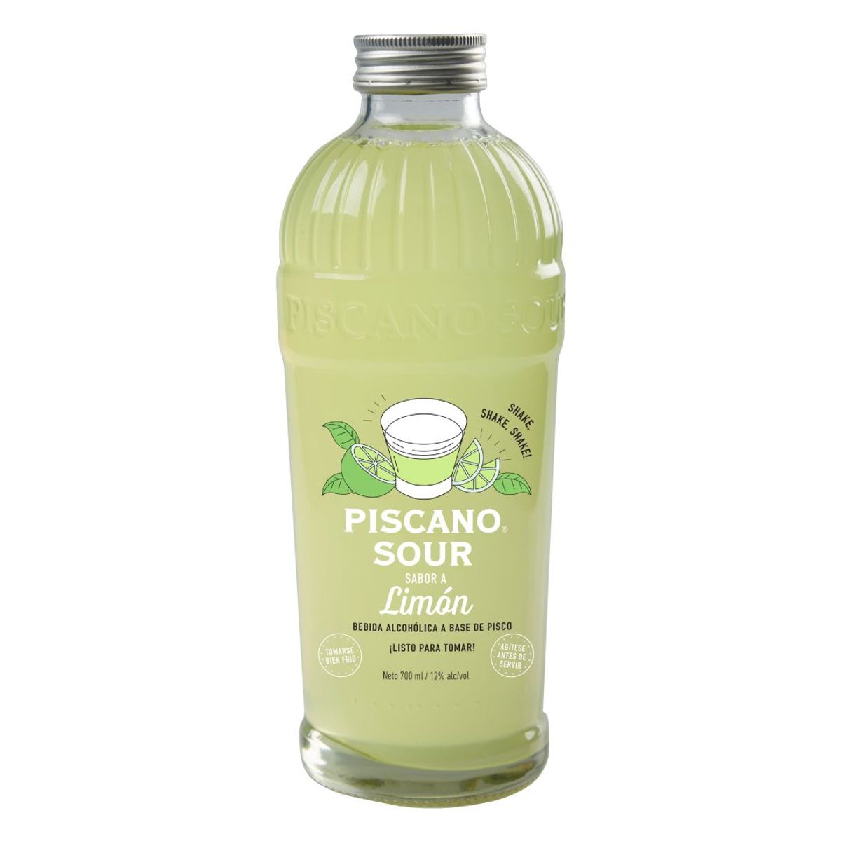 PISCANO - Bebida RTD Piscano Sour Limón Botella 700 mL