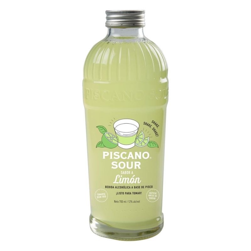 PISCANO - Bebida Piscano Sour Sabor Limón Botella 700 mL