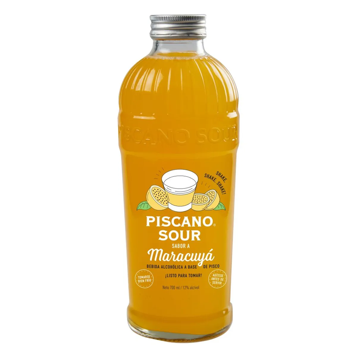 PISCANO - Bebida RTD Piscano Sour Maracuyá Botella 700 mL