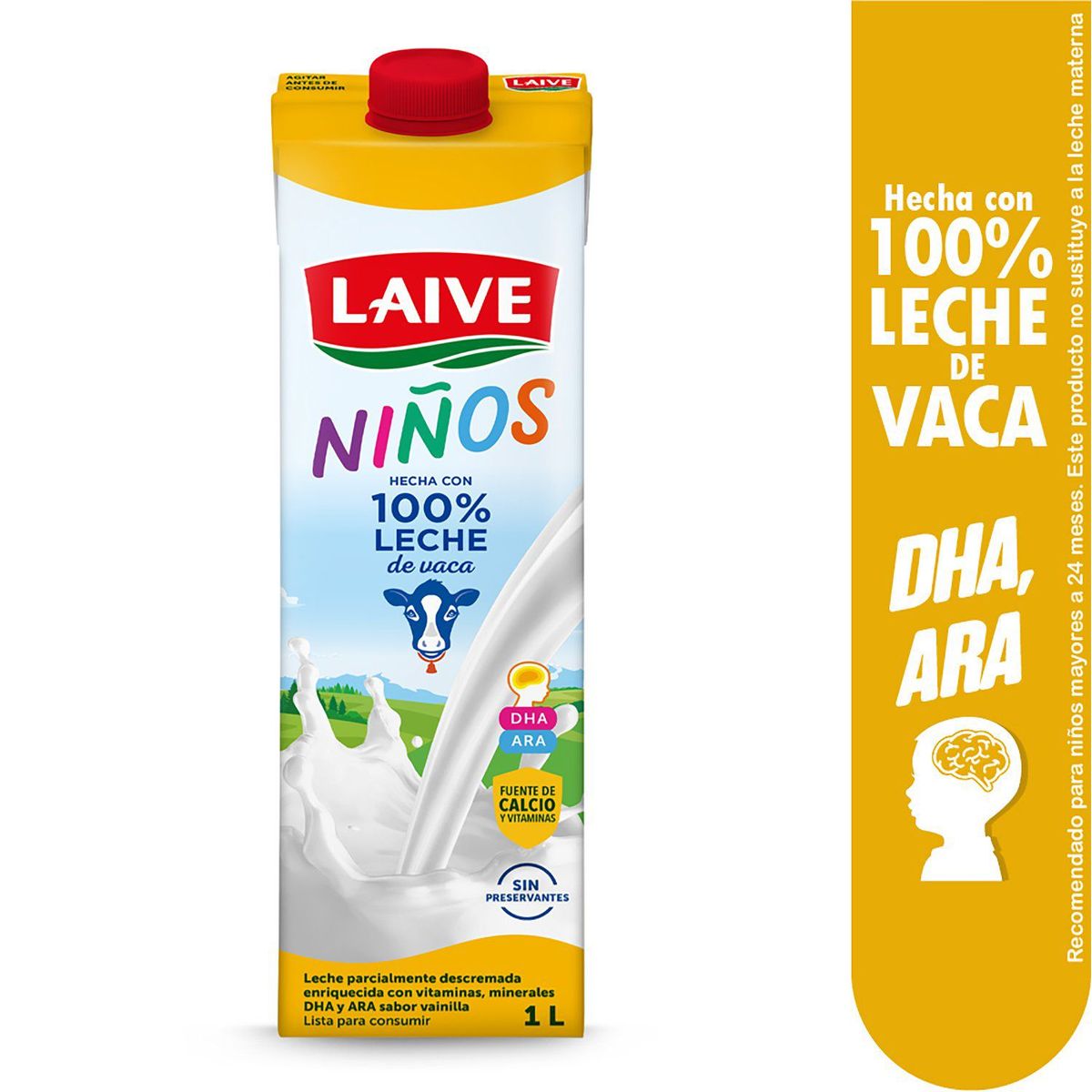 LAIVE - Leche Fresca Niños Laive Caja 1 L