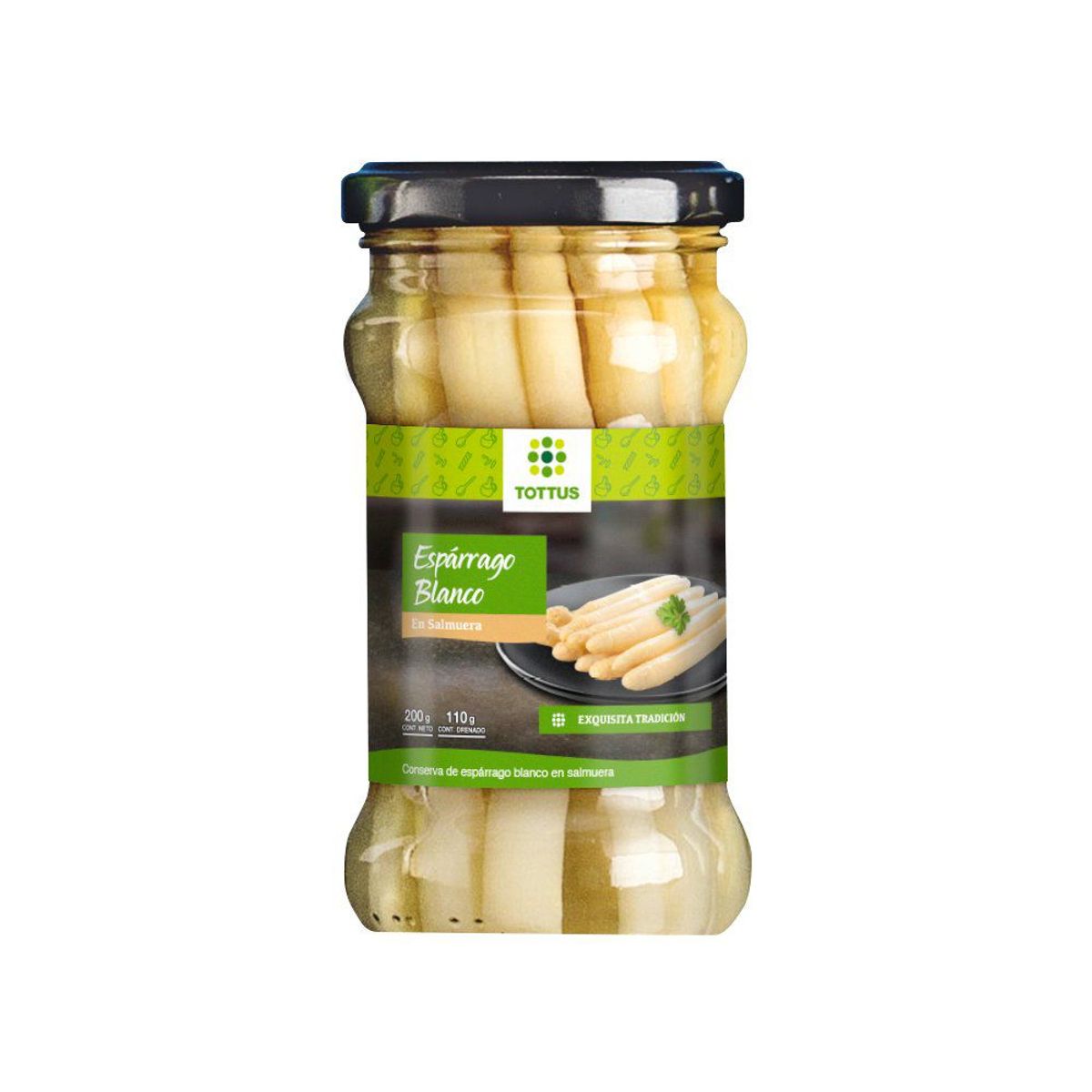 TOTTUS - Espárragos Blanco en Salmuera Tottus 200 g