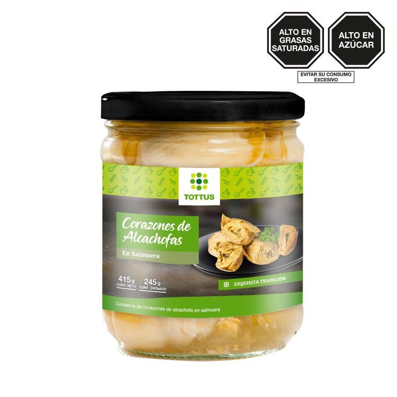 TOTTUS - Corazones de Alcachofa en Salmuera 415 g