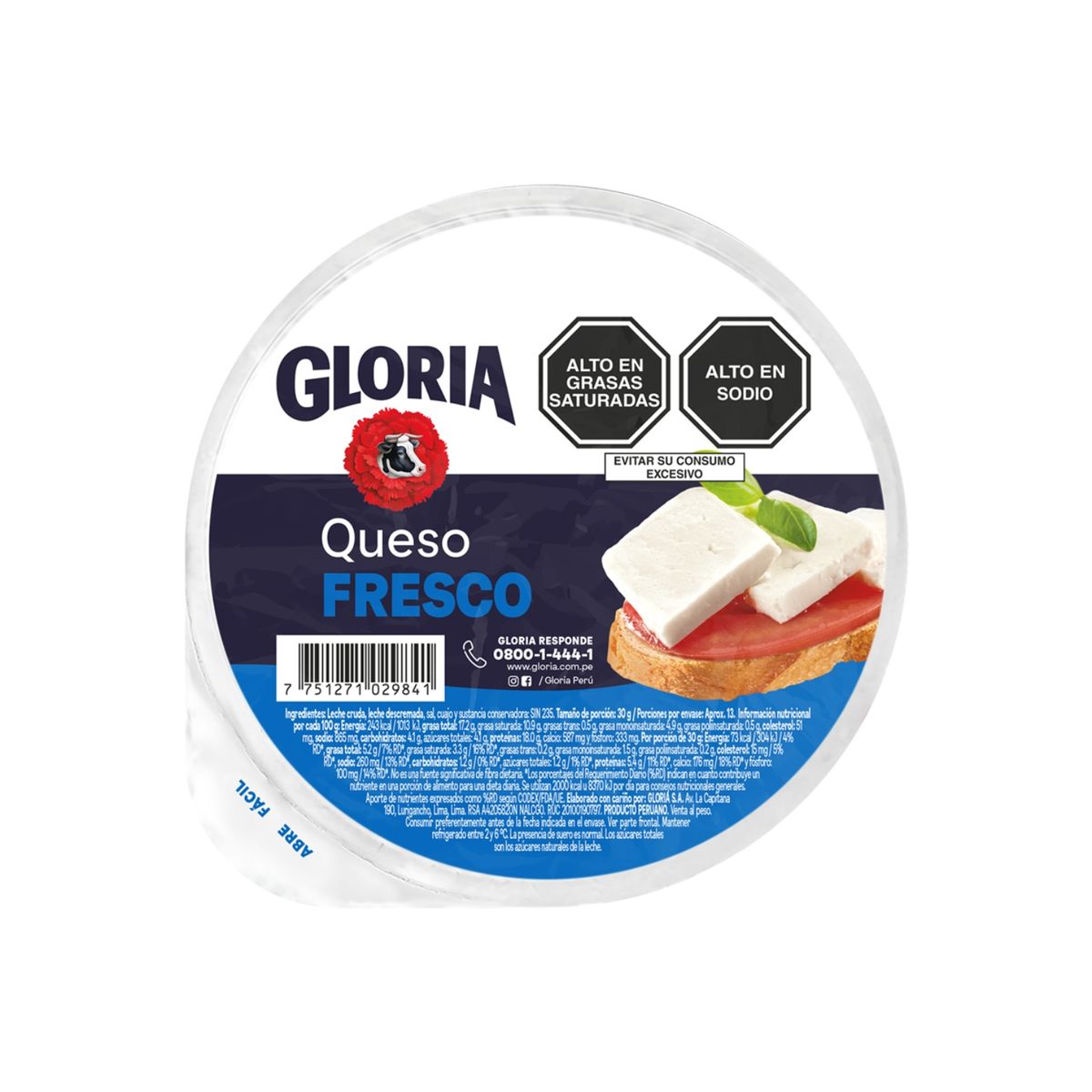GLORIA - Queso Fresco Gloria Molde x Kg