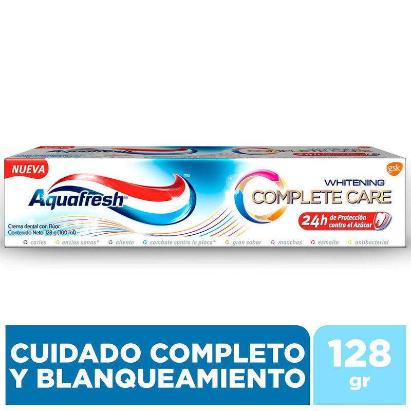 AQUAFRESH - Crema Dental Aquafresh Complete Care Whitening Envase 128 g