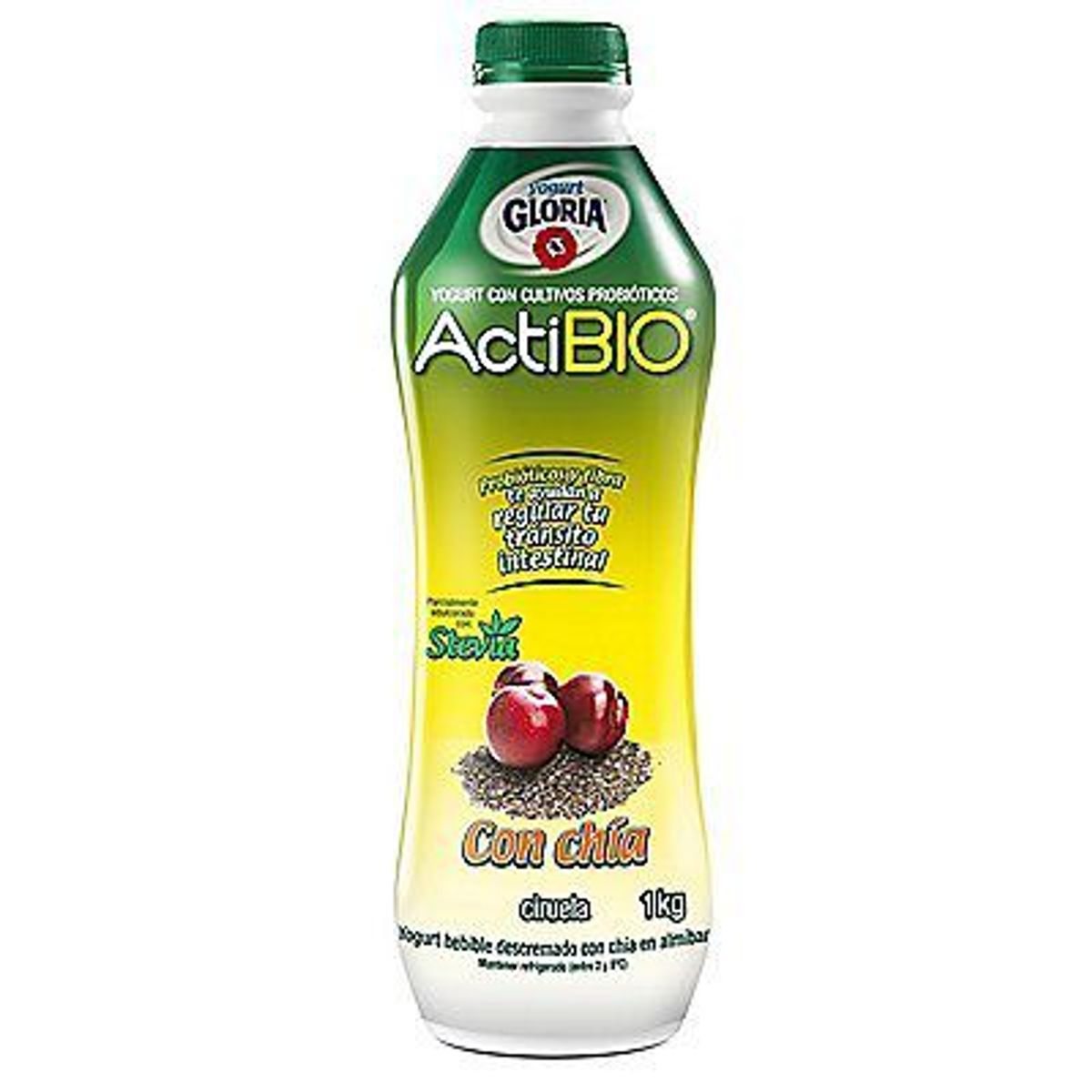 GLORIA - Yogurt Gloria Actibio Ciruela con Chía Botella 1 Kg