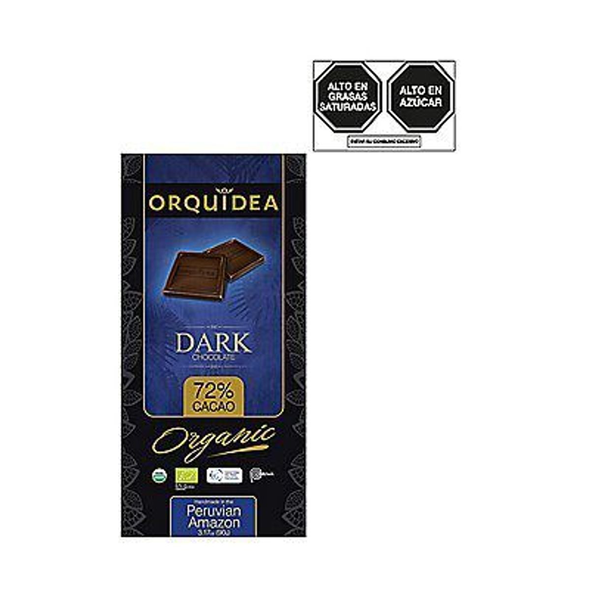 ORQUIDEA - Chocolate Orquidea Orgánico Dark Empaque 90 g
