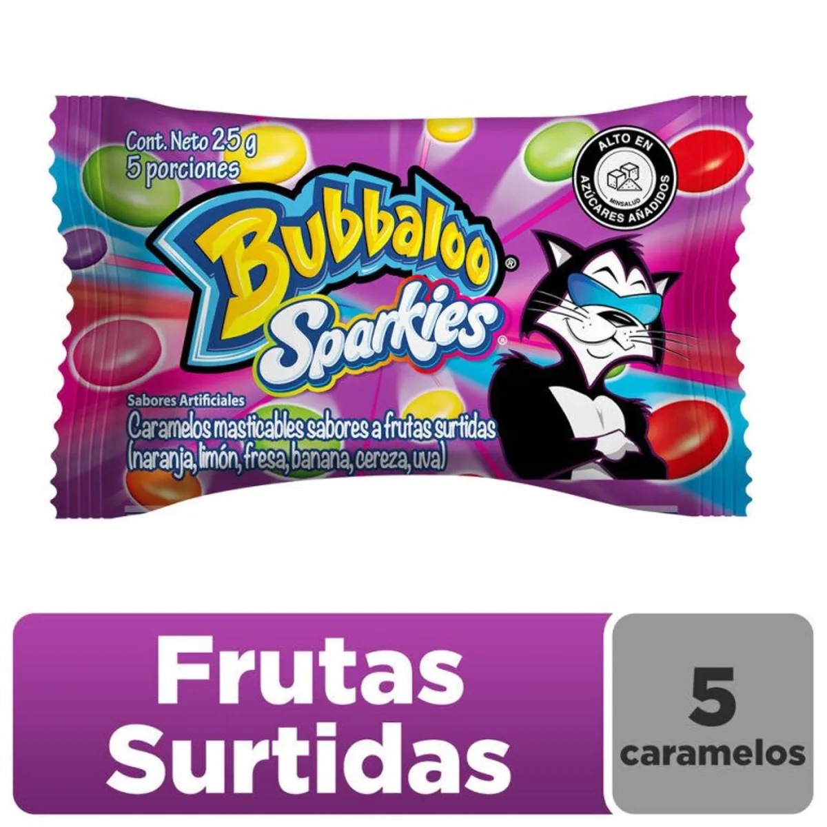 SPARKIES - Caramelo Masticable Bubbaloo Sparkies frutas 25 g
