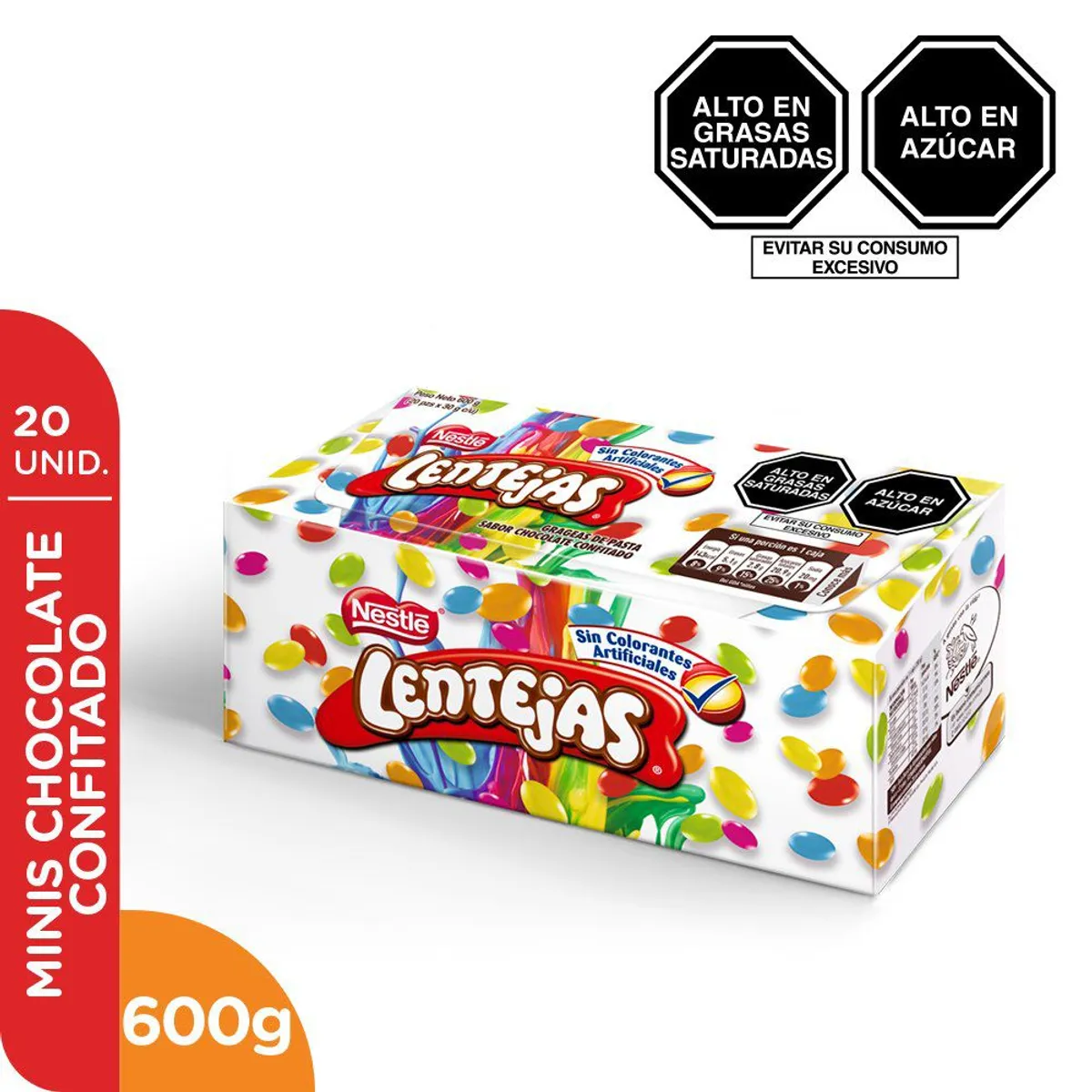 LENTEJAS - Chocolates Lentejas Confitados Display 20 Und