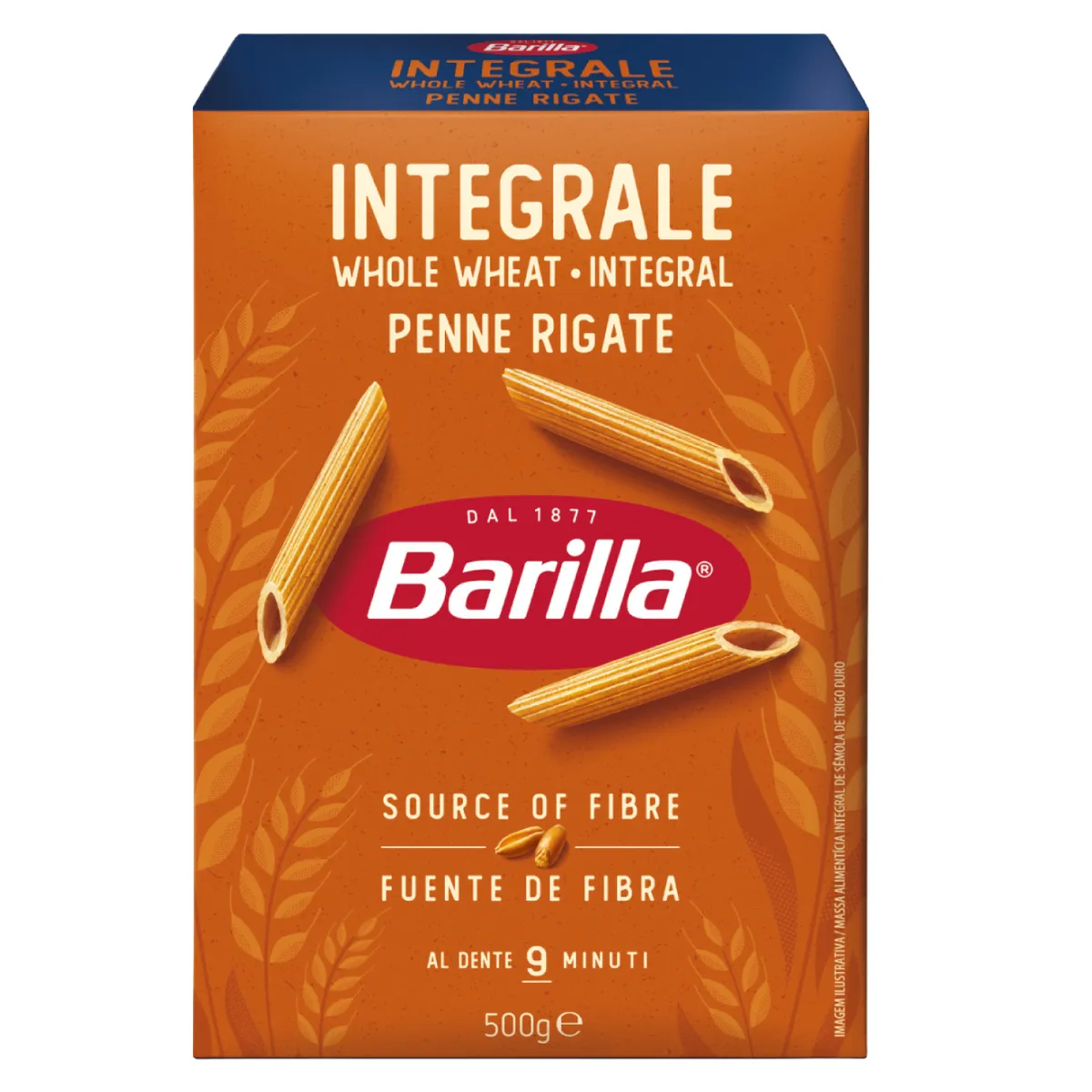 BARILLA - Fideo Barilla Pennette Rigatte Integral Caja 500 g
