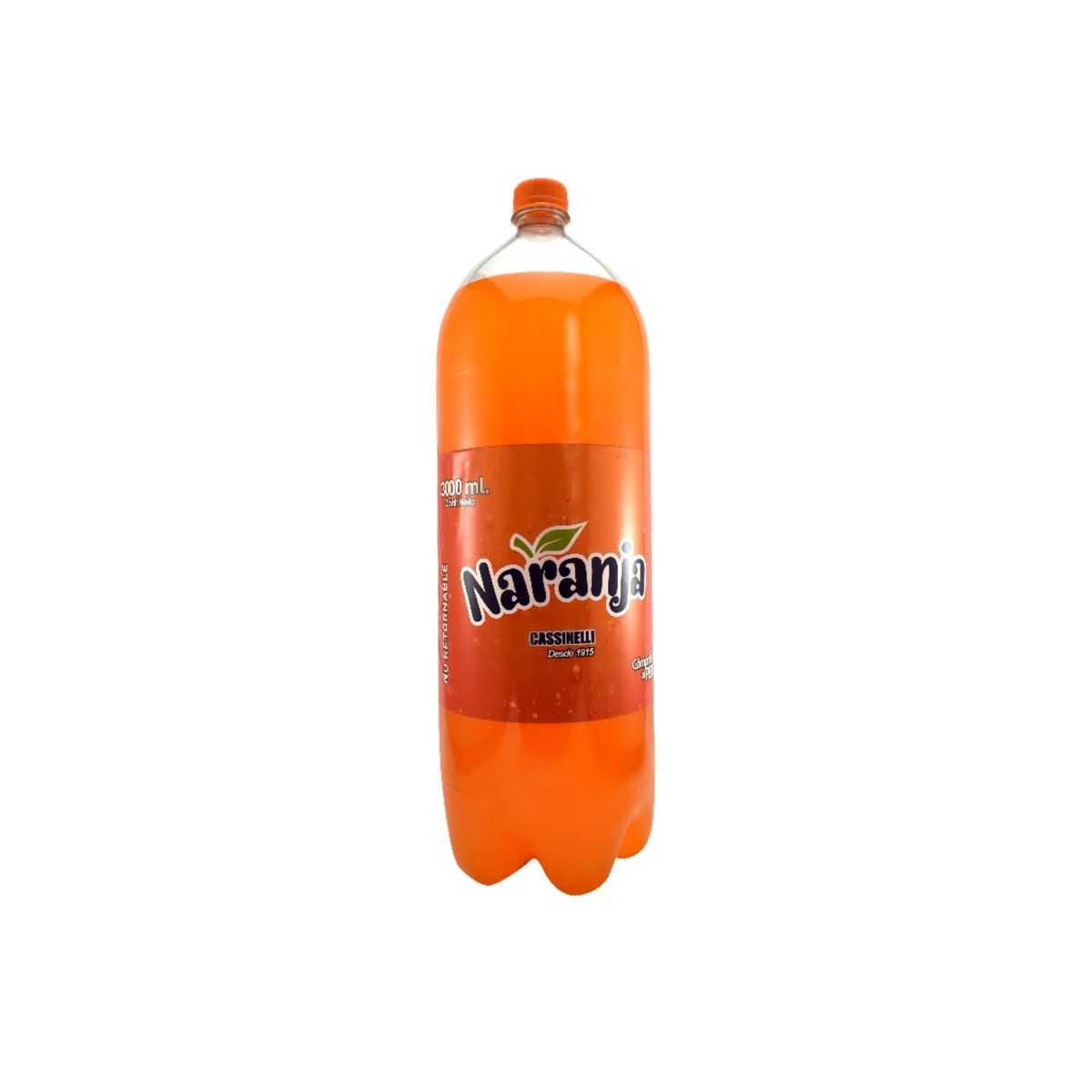 CASSINELLI - Gaseosa Cassinelli Sabor Naranja Botella 3 L