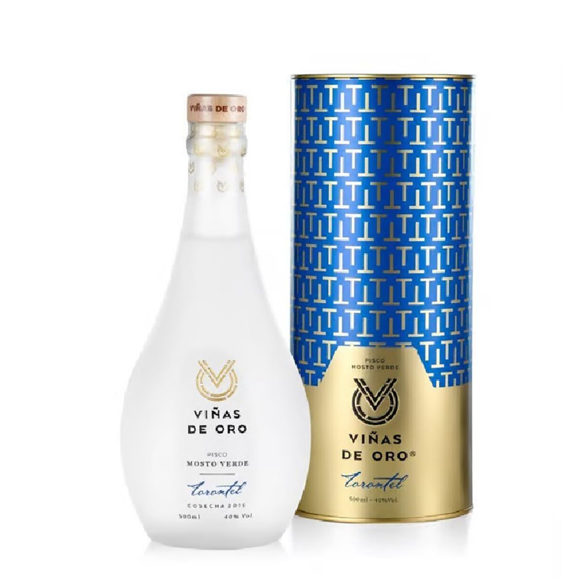 VINAS DE ORO - Pisco Viñas de Oro Mosto Verde Torontel Botella 500 mL