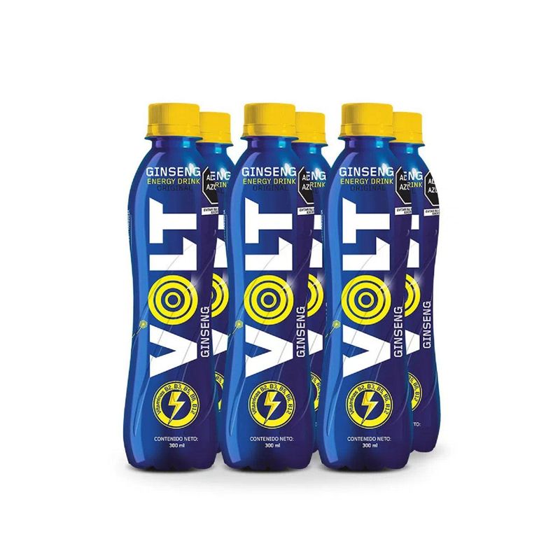 VOLT - Bebida Energizante Volt Regular Sixpack Botella 300 mL