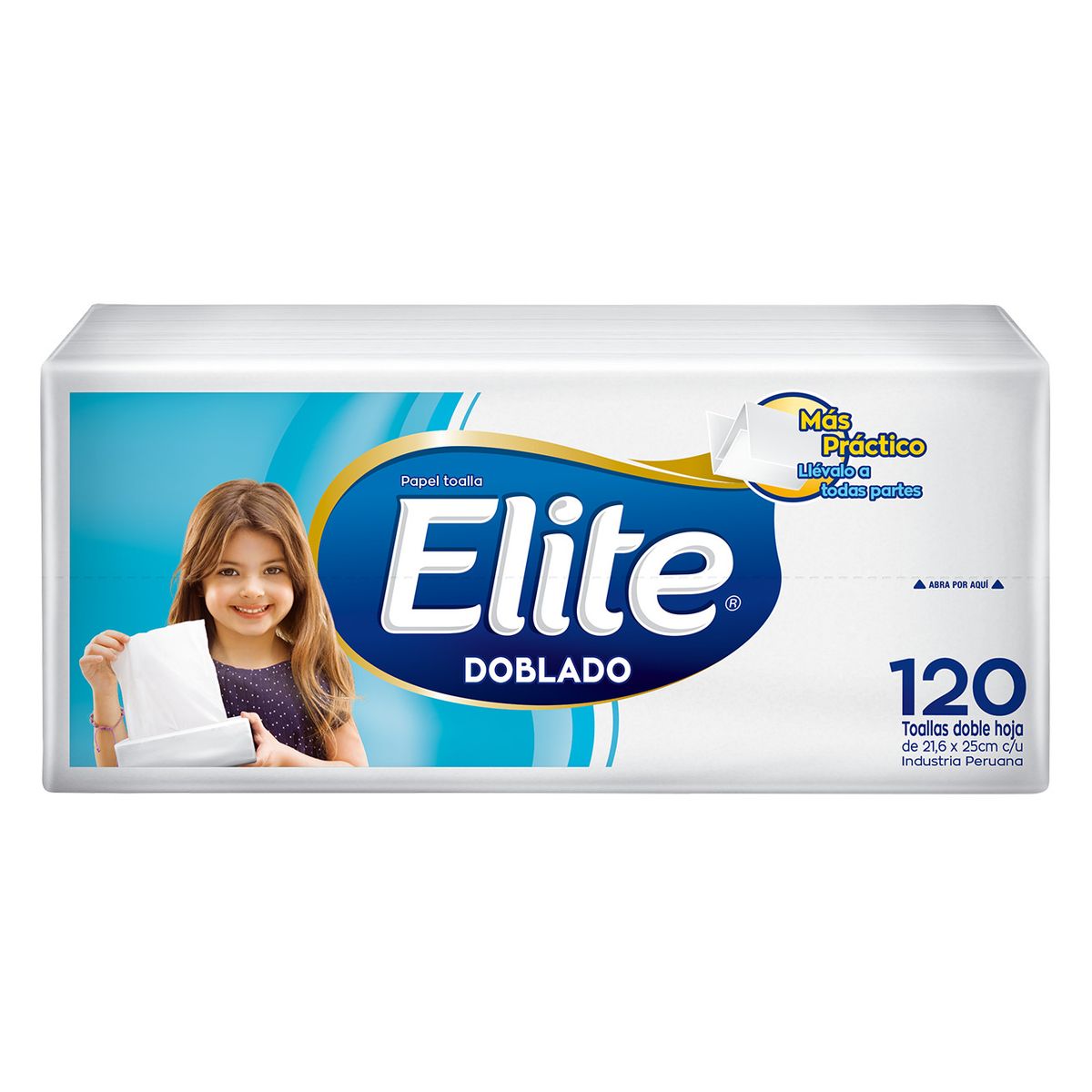  - Papel Toalla Doblado Elite Doble Hoja Empaque 120 Und