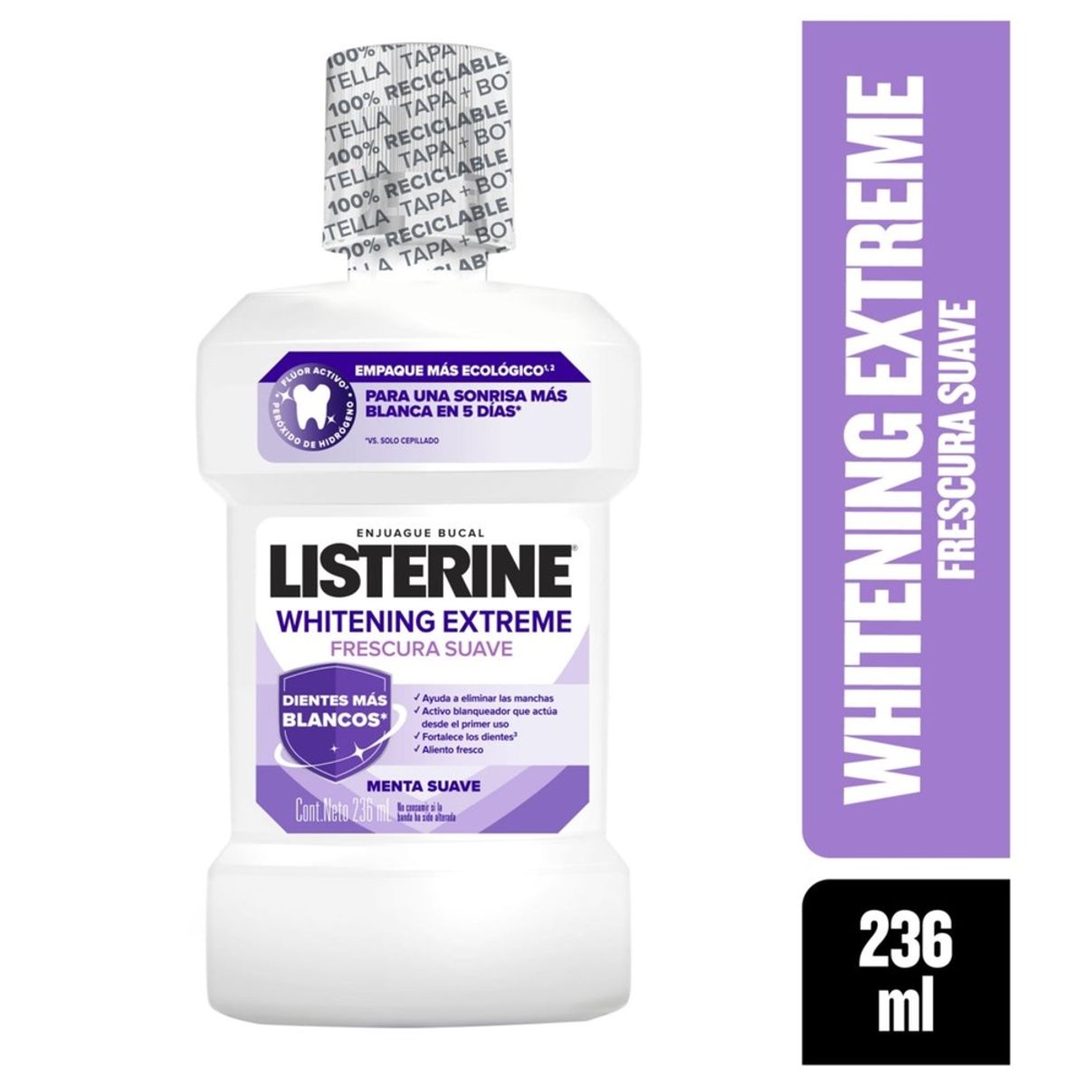 LISTERINE - Enjuague Bucal Listerine Whitening Extreme Botella 236 mL