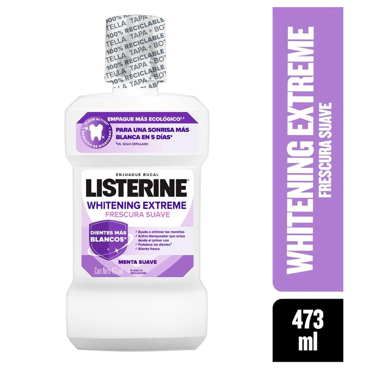 LISTERINE - Enjuague Bucal Listerine Whitening Extreme Botella 473 mL