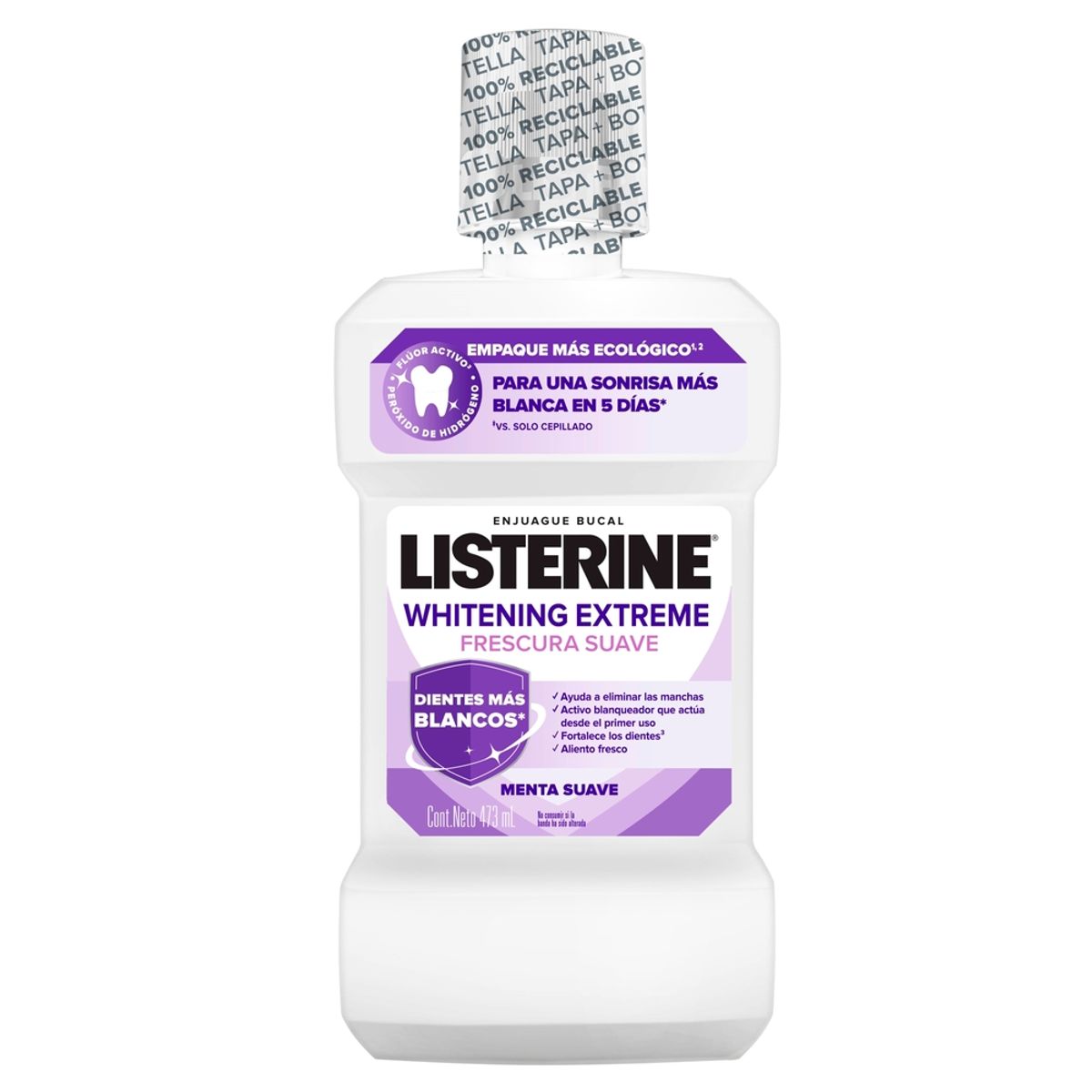 LISTERINE - Enjuague Bucal Listerine Whitening Extreme Botella 473 mL