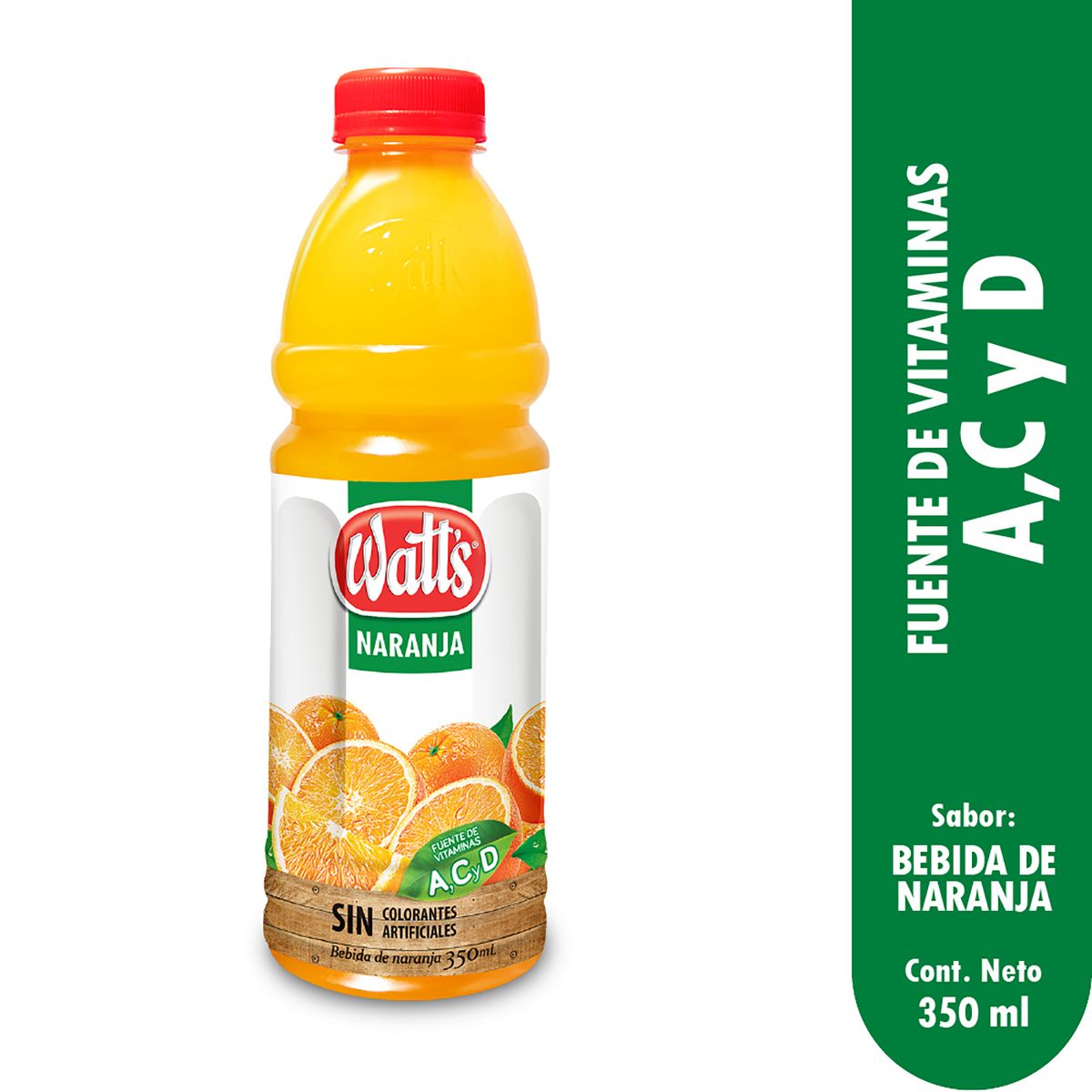 WATTS - Bebida Watts Naranja Botella 350 mL