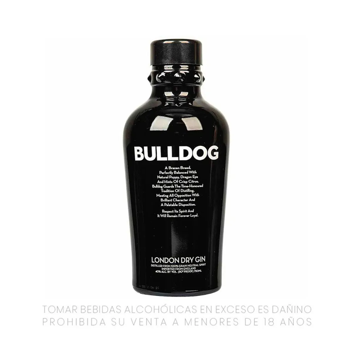 BULLDOG - Gin London Bulldog Botella 750 mL