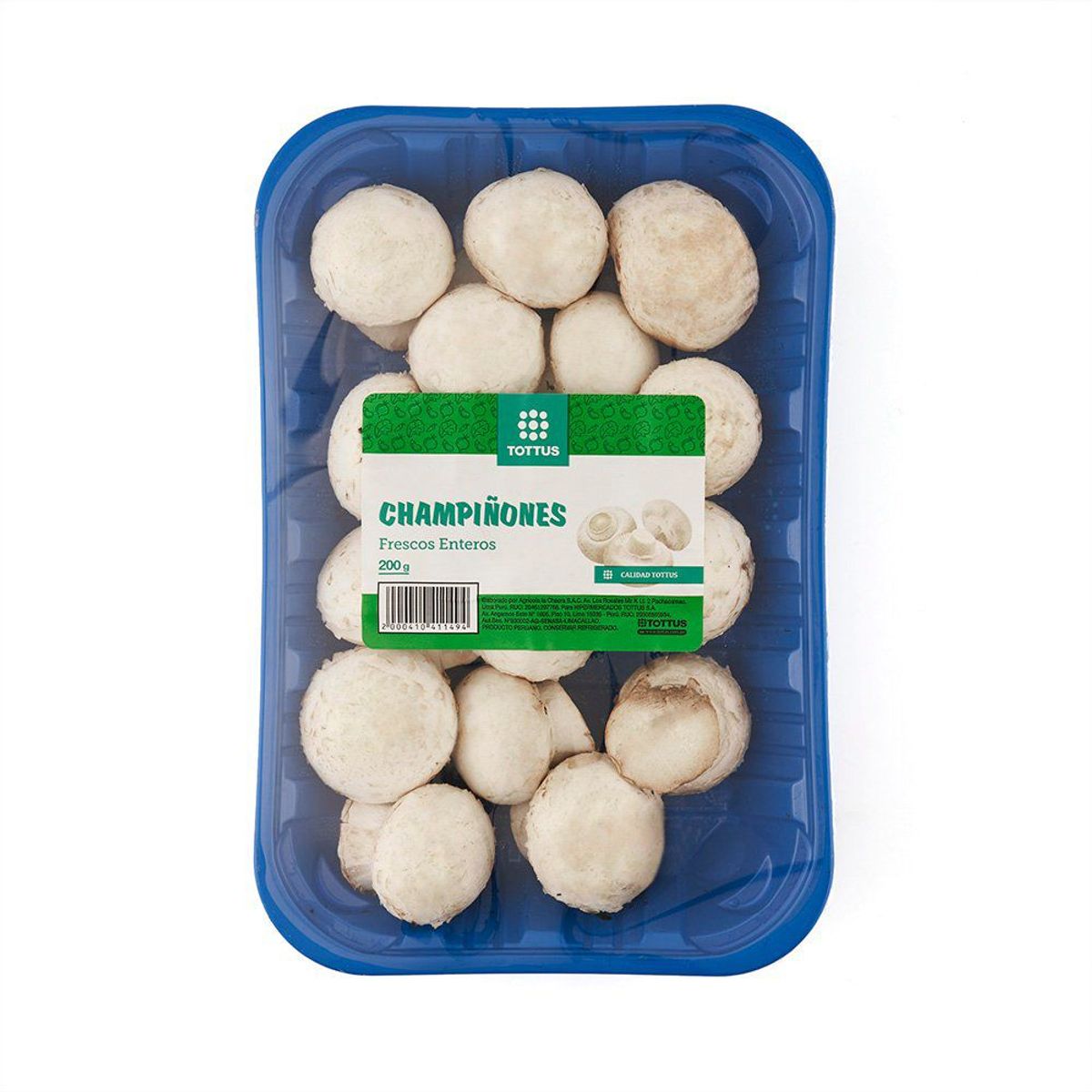 TOTTUS VERDURAS - Champiñones Frescos Enteros Tottus