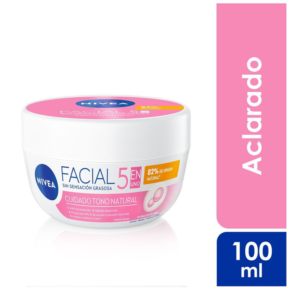 NIVEA - Crema Facial Nivea Cuidado Aclarado Natural Envase 100 mL