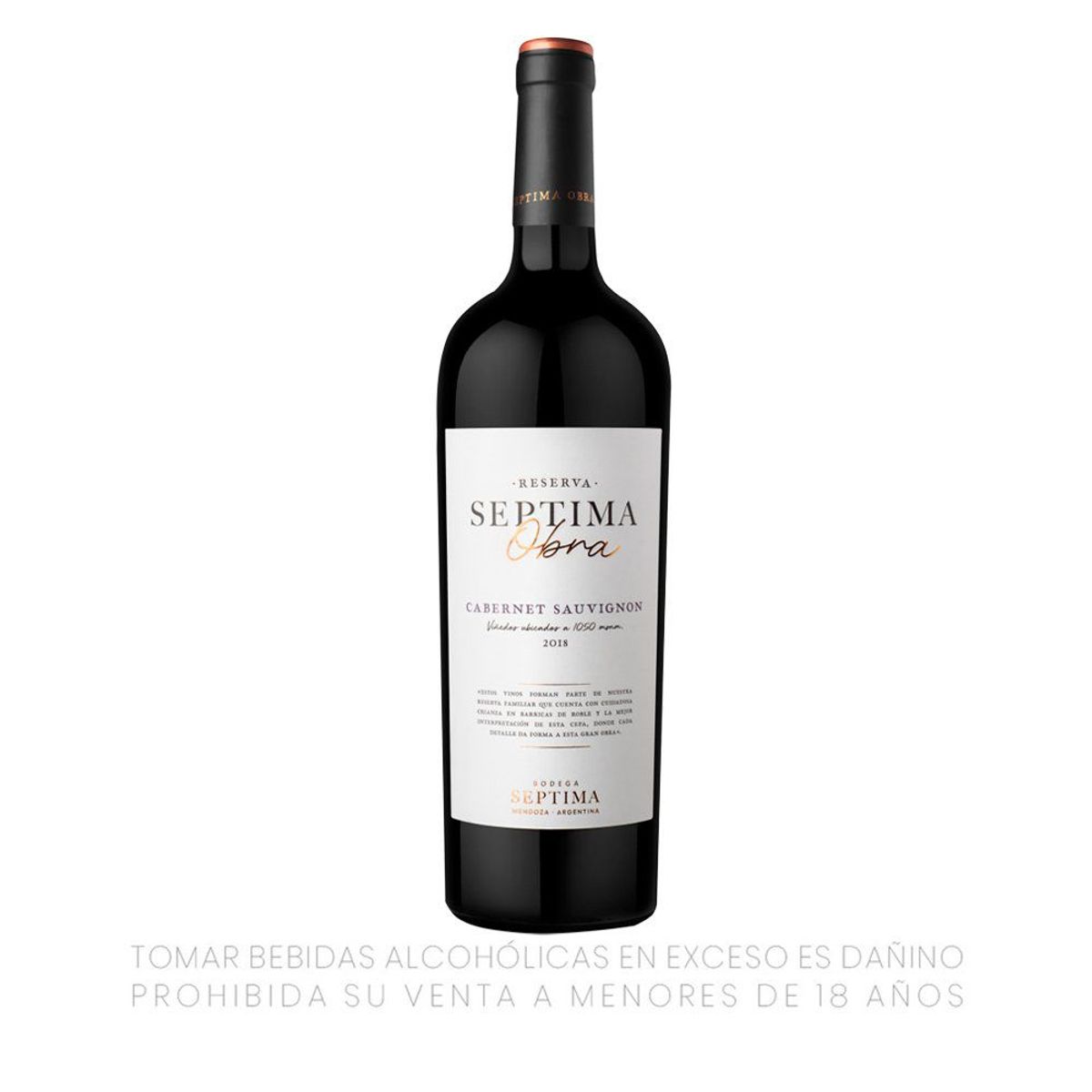 SEPTIMA - Vino Tinto Séptima Cabernet Sauvignon 2012 Botella 750 mL