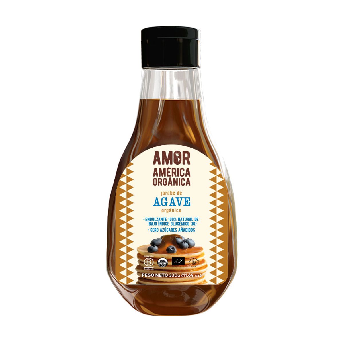 AMERICA ORGANICA - Almíbar de Agave América Orgánica Envase 330 g