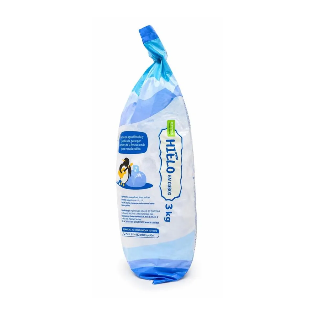 TOTTUS - Hielo en Cubos Tottus Bolsa 3 Kg