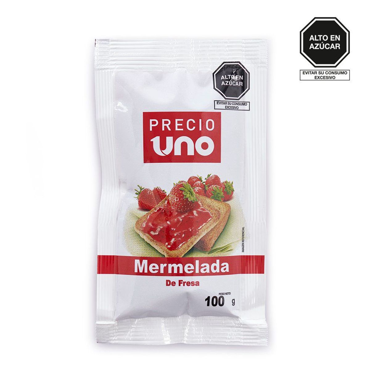 PRECIO UNO - Mermelada Precio Uno de Fresa Bolsa 100 g